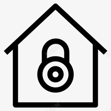 安全家锁锁安全图标图标