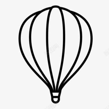 热气球逃离想象图标图标
