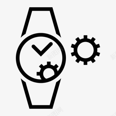 钟表匠钟表修理工图标图标