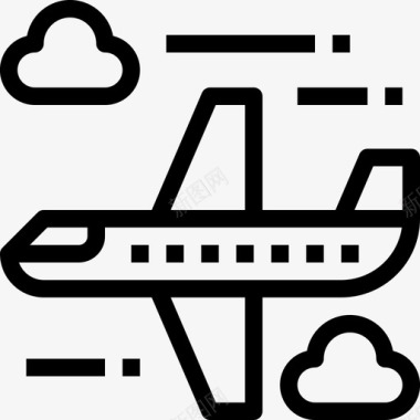 天空上的飞机飞机天空运输图标图标