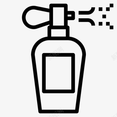 香水香水瓶美容图标图标