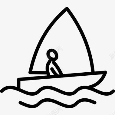 帆船运动图标图标