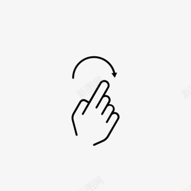 滑动条icon一个手指右滑动手势手图标图标