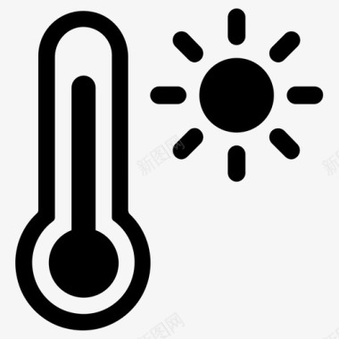 热季节夏天图标图标