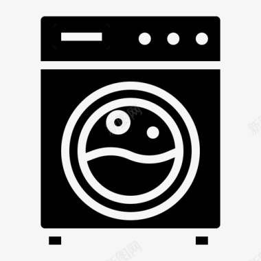洗衣机洗衣机肥皂卫生常规固体图标图标
