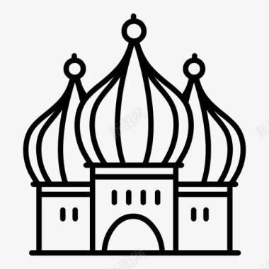 克里姆林宫地标俄罗斯图标图标