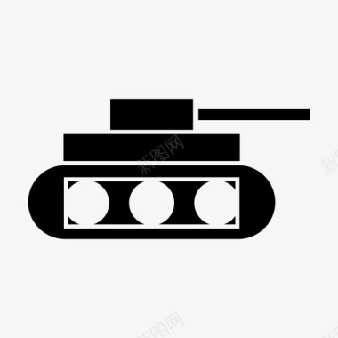 公共交通标识坦克军队士兵图标图标