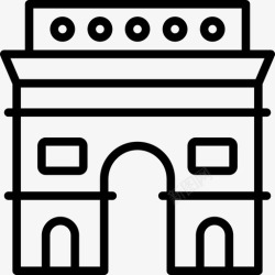 古典主义凯旋门建筑欧洲图标高清图片