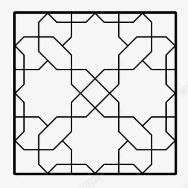 方形幻彩背景瓷砖图案几何图案图标图标