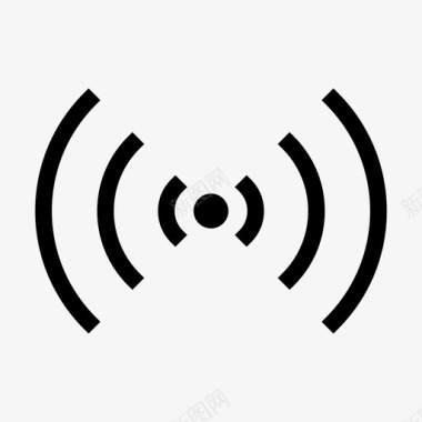 计算机符号网络天线无线电图标图标