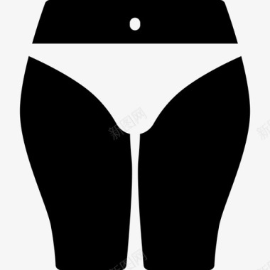 女人穿内裤时尚解剖学图标图标