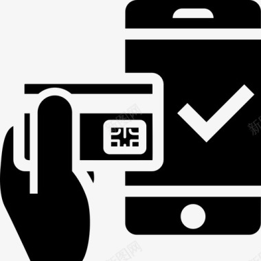 智能手机购物可以信用卡移动图标图标