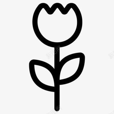 郁金香花花园花图标图标