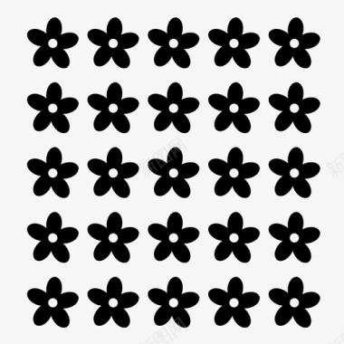 花卉墨点素材花卉图案装饰重复图标图标