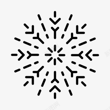 雪花蓝底冬天雪花高山圣诞节图标图标