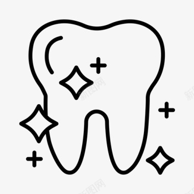 牙齿牙医健康牙齿图标图标