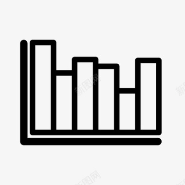 金色条形条形图图表随机图标v2图标