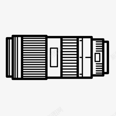 镜头相机镜头素描图标图标