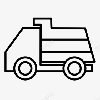汽车自卸车自卸汽车送货车图标图标