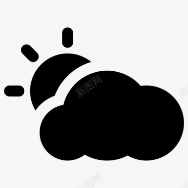 云天气应用程序云图标图标