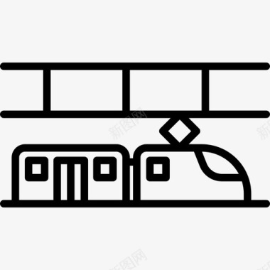 地铁标识大全地铁列车朝右运输地铁图标图标