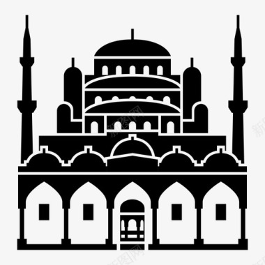 标志应用圣索菲亚大教堂君士坦丁堡伊斯坦布尔图标图标