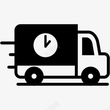 时间在流逝送货车服务运输图标图标