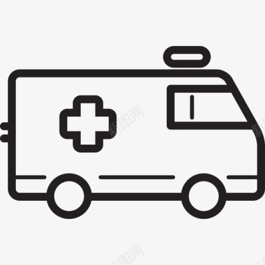 救护车救护车朝右交通工具医院的东西图标图标