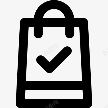 应用程序商店的标志购物袋支票购物中心图标图标