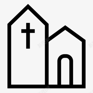 教堂建筑物房屋图标图标