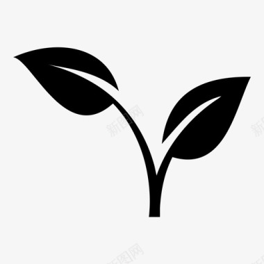 叶子植物茶叶图标图标