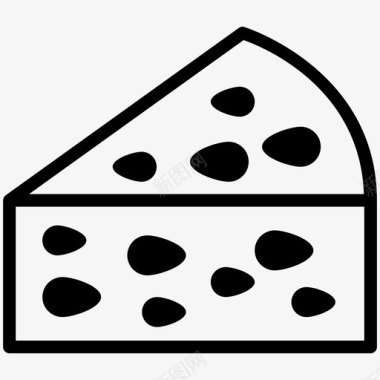 甜味奶酪乳制品食品图标图标