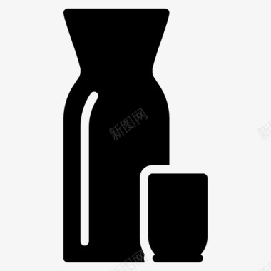 酒瓶清酒酒瓶子图标图标