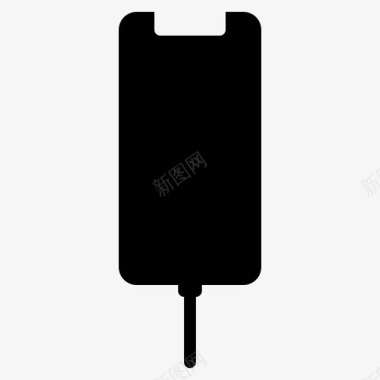 智能手机充电电源图标图标