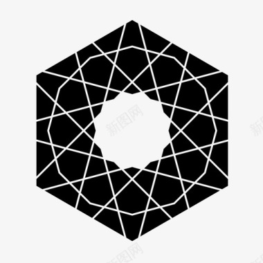 多彩六边形图案瓷砖图案几何图案几何图形图标图标