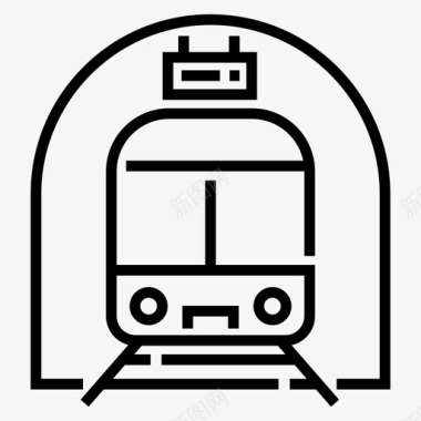 地铁标识牌火车站铁路地铁图标图标