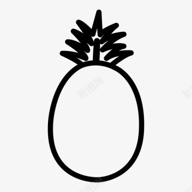 菠萝食物水果图标图标