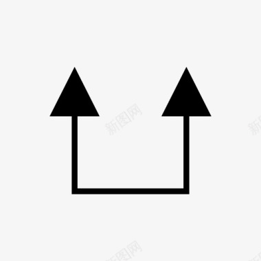 向上积箭头方向连接图标图标