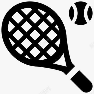 运动网球球球拍图标图标