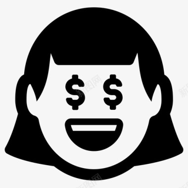 有钱表情笑脸图标图标