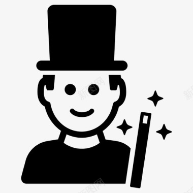 QQ表情图标魔术师幻觉表情表情笑脸图标图标