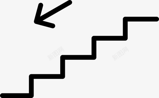 楼梯箭头向下图标图标