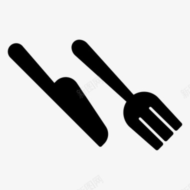 牛排刀餐具叉子图标图标