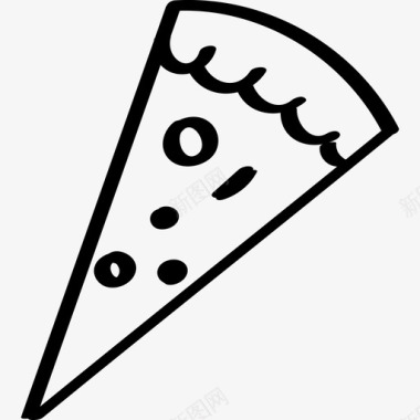披萨手工绘制意大利图标图标