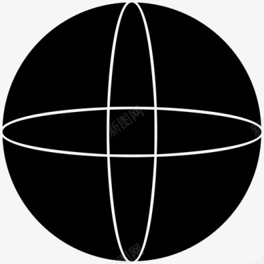 球几何学数学图标图标