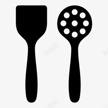 厨房用具采购产品抹刀烹饪厨房用具图标图标