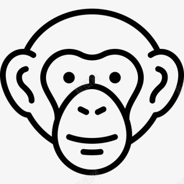 黑猩猩头动物群直系图标图标