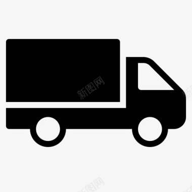 送货箱卡车送货运输图标图标
