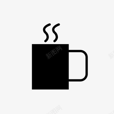马克咖啡饮料热水图标图标