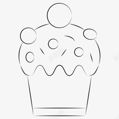 纸杯蛋糕食物美味图标图标
